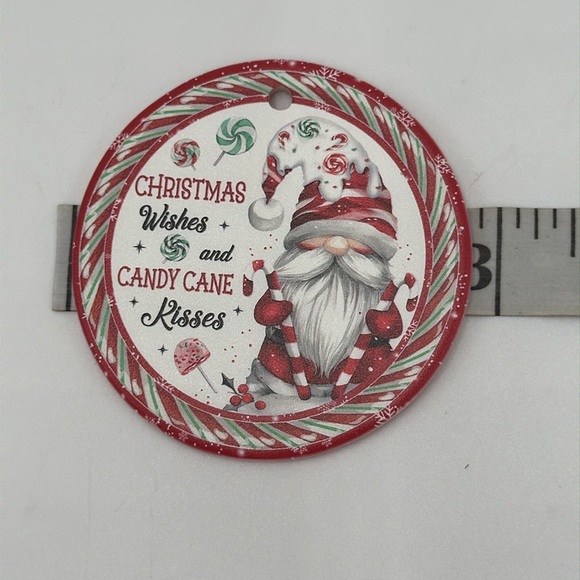 Brand New Christmas Wishes Candy Cane Kisses Gnome Ornament - Picture 3 of 3